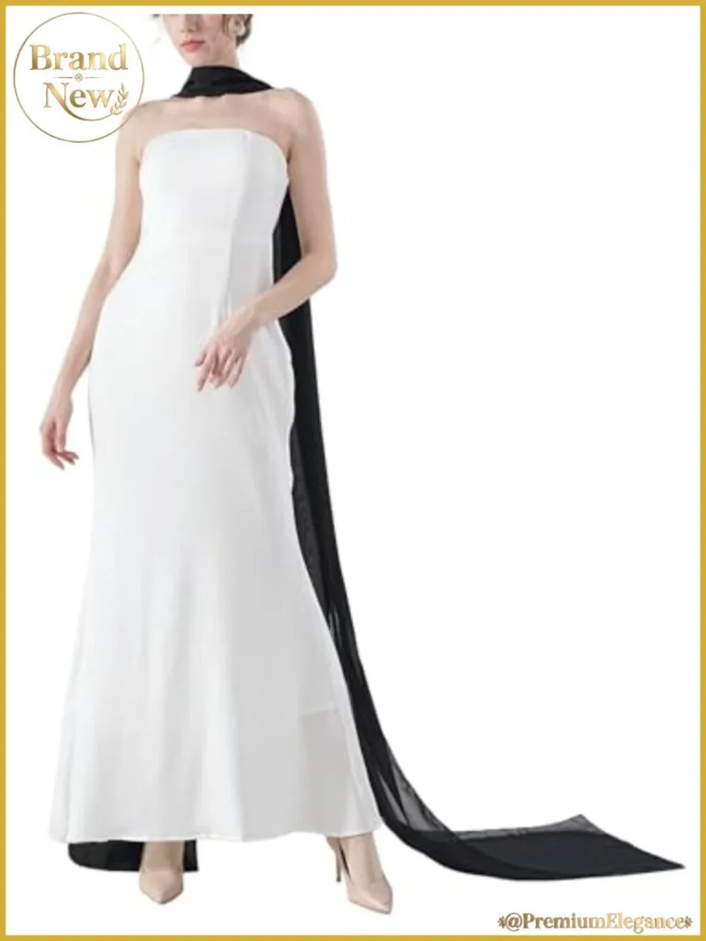Long Chiffon Neck Scarf 157 Inch Veil Wrap for Wedding Bridal Evening